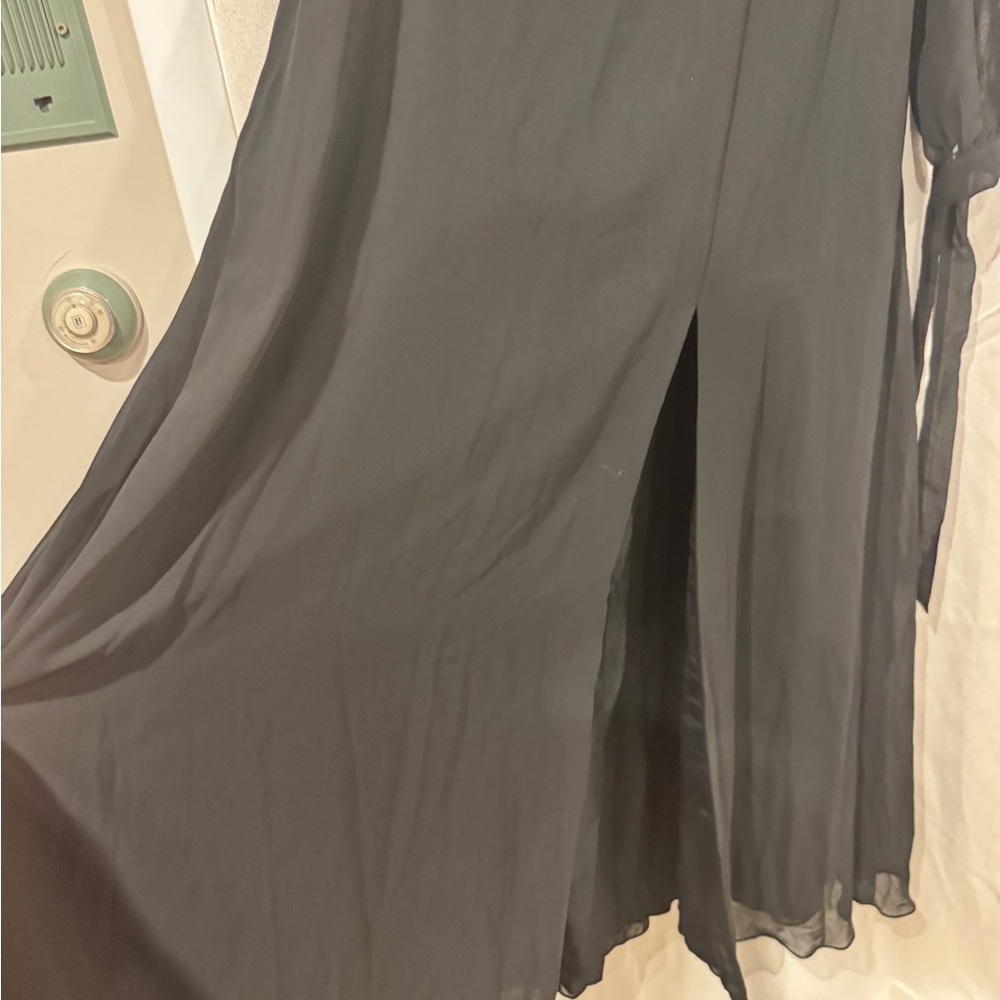 Azazie Leonia Black A-Line Sleeve Dress, 16, NWT - Picture 10 of 11